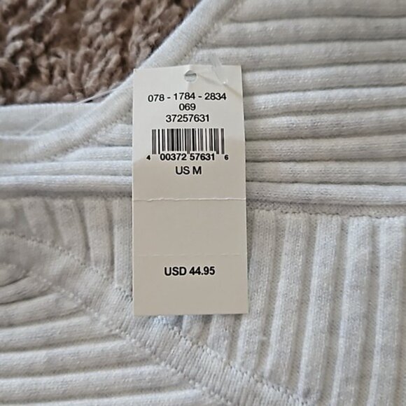 Aerie Ribbed Crop Top Bralette Size Medium New Adjustable Soft Stretch Gray - Picture 4 of 8